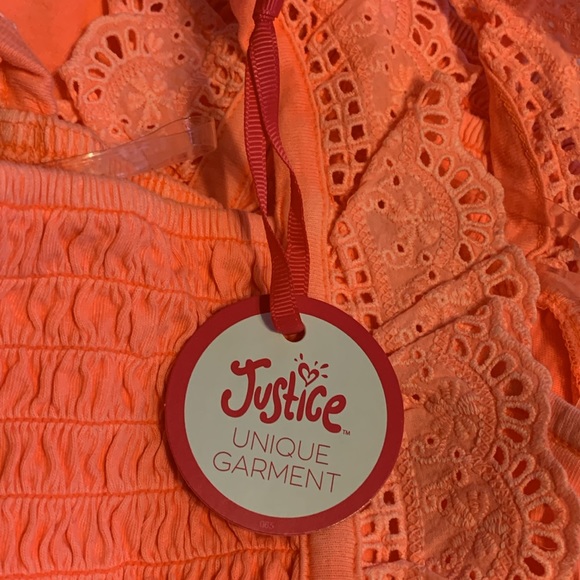 Justice Girls Smocked Ruffle Garment Dye Tank Top - Picture 11 of 13